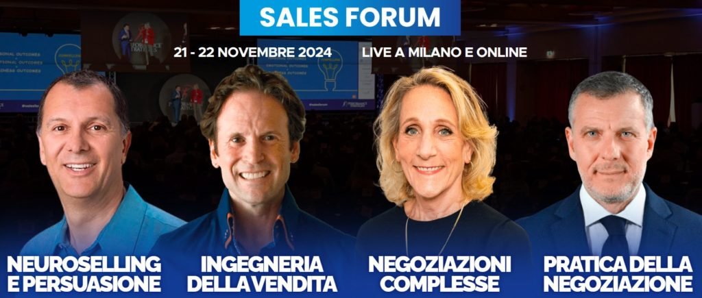 Sales Forum 20-21 novembre presso UNAHOTELS Expo Fiera Milano