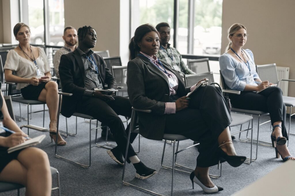 Participants at a training seminar