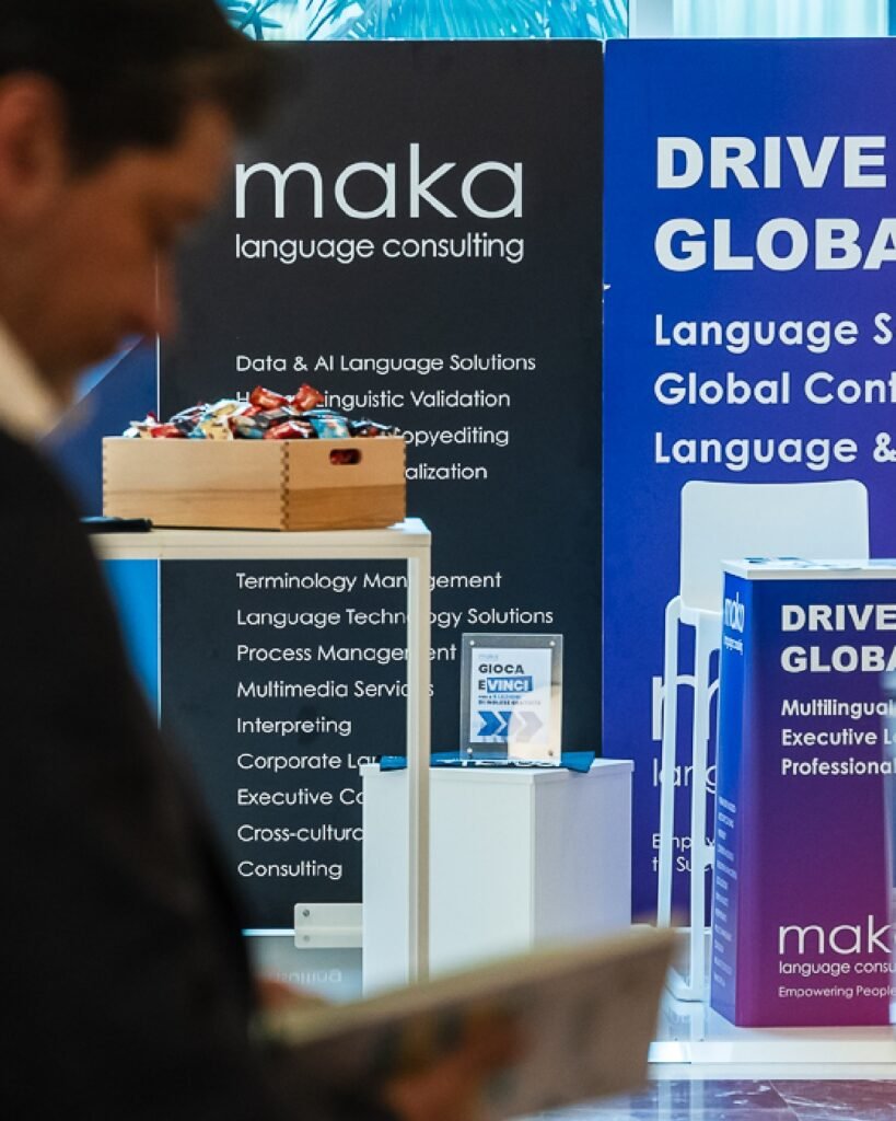 Maka stand as official language partner at an event
