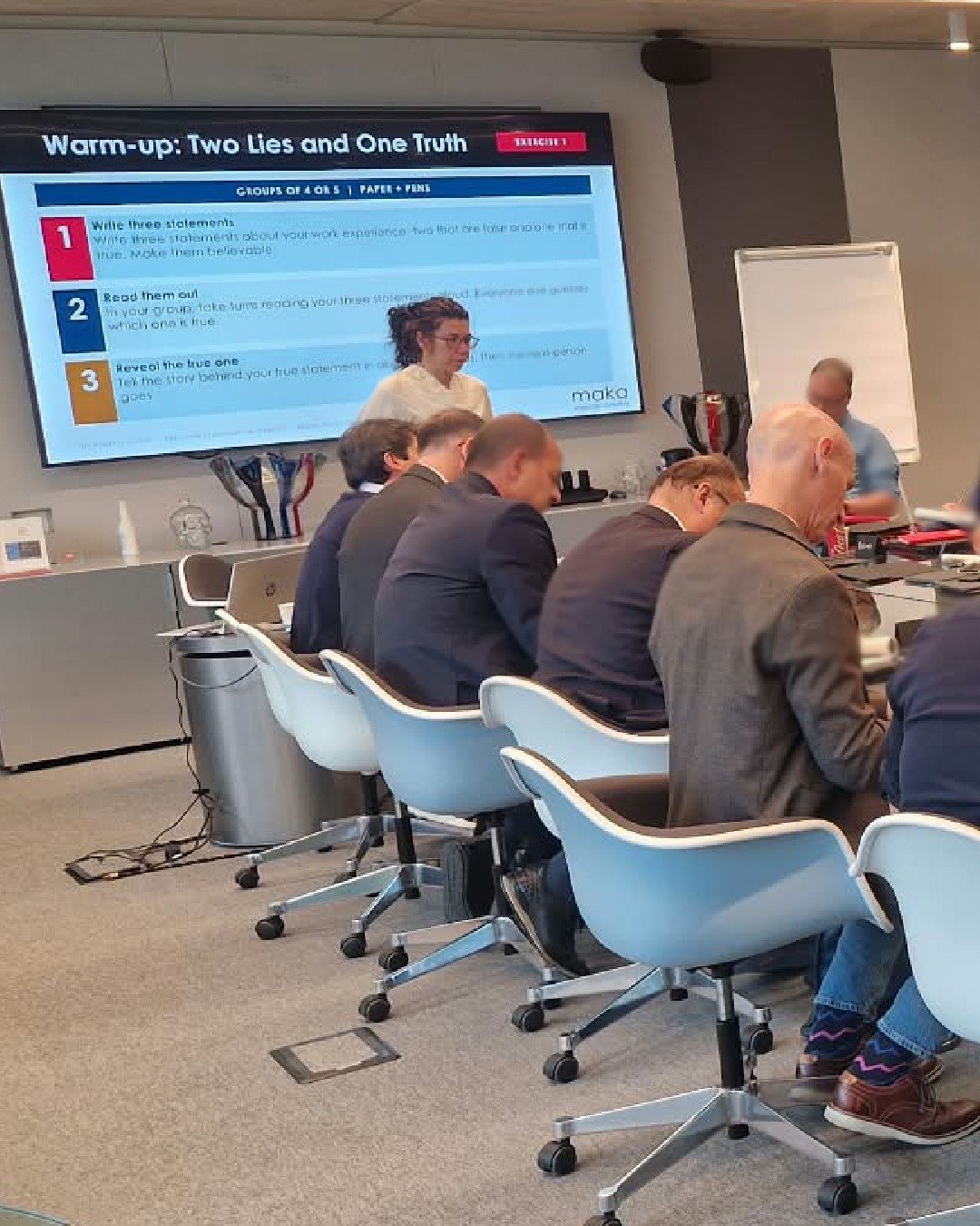 Maka corporate training session in a client meeting room